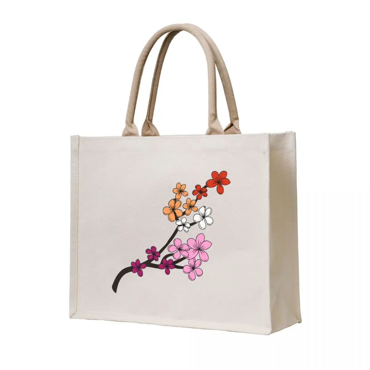 

Subtle Lesbian Pride Flowers. Lesbian flowers 3 Tote Bag shopping bags foldable tote bag canvas