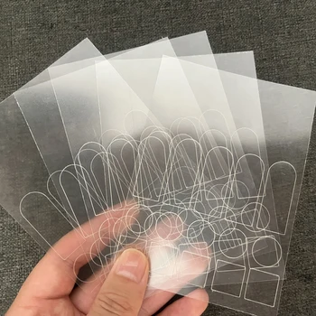 5ชิ้นออกแบบเล็บศิลปะสติกเกอร์ภาพวาดฟรีรูปแบบ DIY สติกเกอร์ด้านหลังรูปลอกตกแต่งเลื่อนกาวในตัว