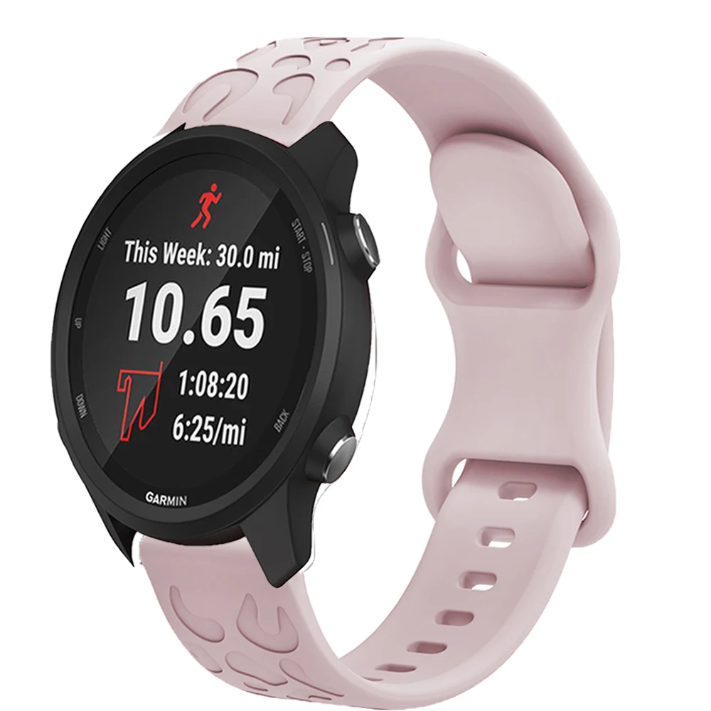 패션 레오파드 무늬 실리카 젤 시계 스트랩, Garmin Forerunner245, 645, vivoactive 3, Galaxy Watch 6 시계 액세서리