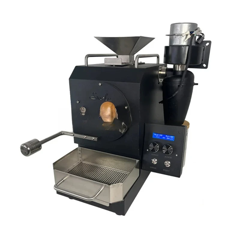 Professional rotating drum roaster, small stainless steel coffee bean roasting, heating, 300g