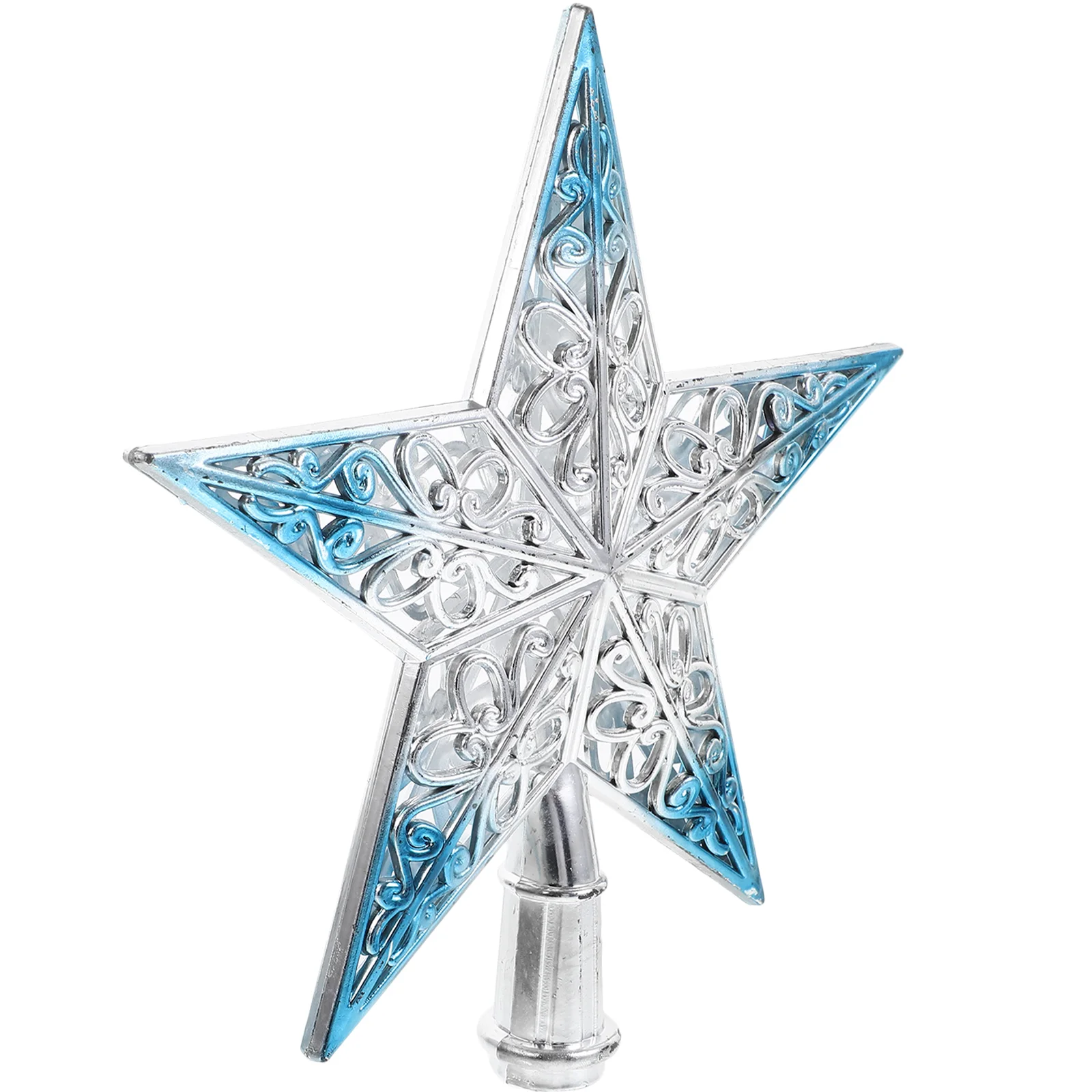 

1pc Christmas Tree Topper Star Plastic Tree Decoration 5 Tree Topper Hollow Out Star Tree Topper