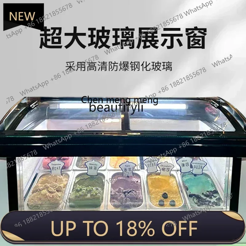 

Z189 Commercial Fried Yogurt Display Digging Ball Ice Cream Frozen Display 4/6 Barrels 10 Boxes Ice Cream Cabinet