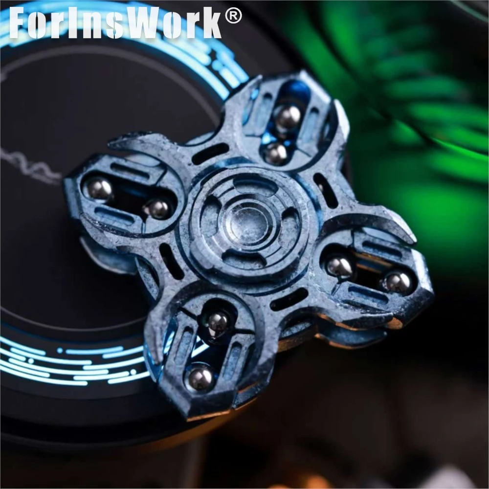 【STOCK】 MOT Zirconio cristal de hielo diapasón dedo Spinner Fidget Spinner juguete para aliviar el estrés juguetes de escritorio