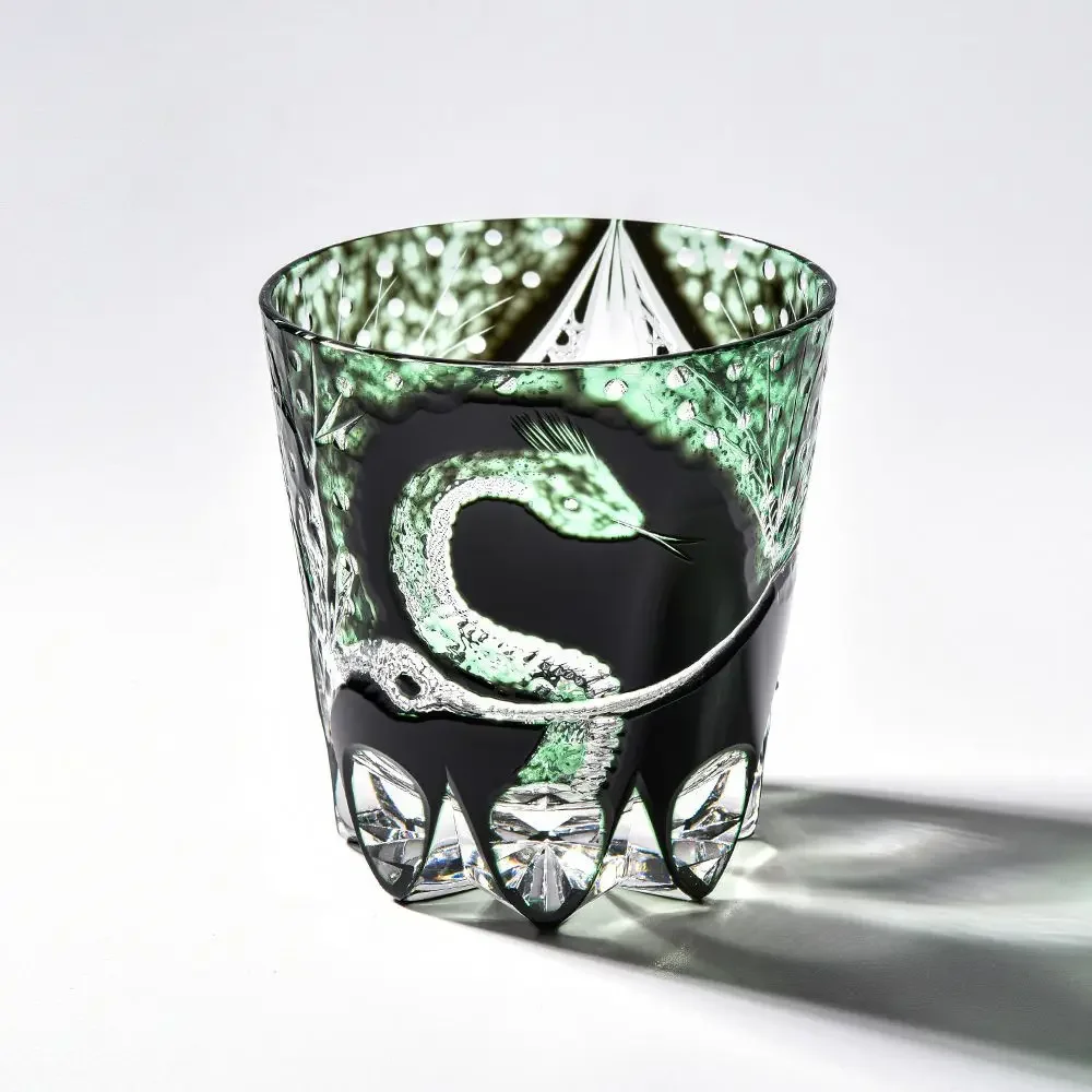 Black snake cup handmade household whiskey light luxury crystal foreign wine cup beer cup high value