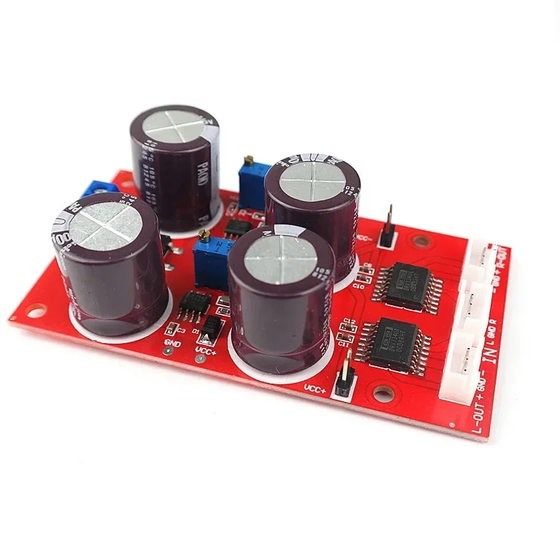 Dual Channel DRV134 Unbalanced To Balance Board Use For Balanced Input Power Audio Amplifier Board Player Module With Cable