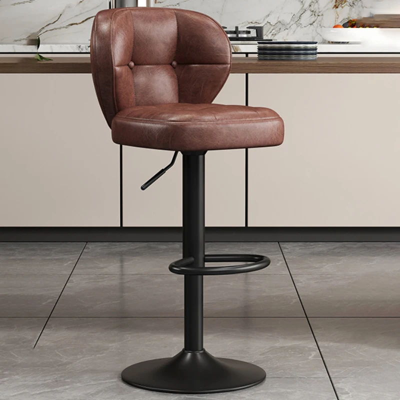

Роскошный барный стул в скандинавском стиле, элегантный высокий стул для бара с высокой спинкой, уличный барный стул, мебель для кухни