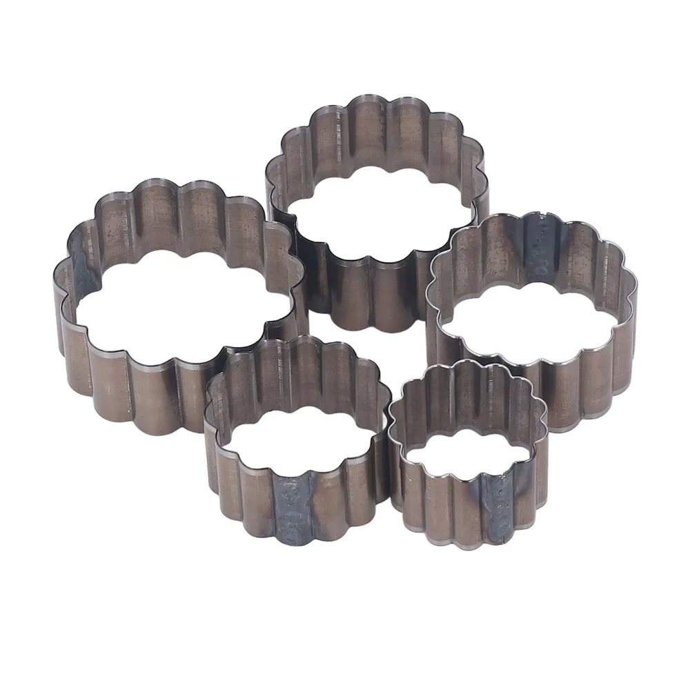 

5PCS Alloy Steel Leather Cutting Dies Set Fine Processing for DIY Craft Leather Punching Tool Flower Shape