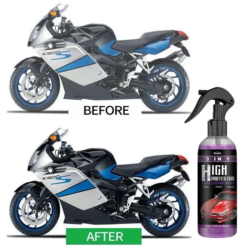 Motorcycle Nano Coating Agent Crystal Plating Liquid Car Paint Repair Polishing Hand Spray Water Wax Wash Maintenance amagi