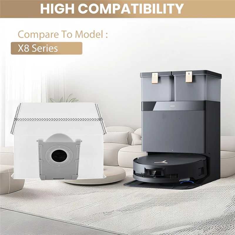 أكياس الغبار Forecovacs DEEBOT T50 Series، T50 PRO/T50 MAX/X8 PRO أكياس المكنسة الكهربائية Omni Replacementa83x