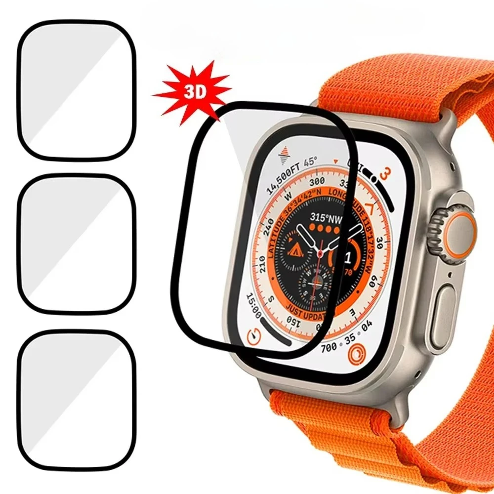 Für Apple Watch Panzerglas 7 6 5 4 3 SE iWatch Series 40mm 41mm 42mm 38mm 44mm 45mm Dünner Schutzfilm Displayschutz Zubehör