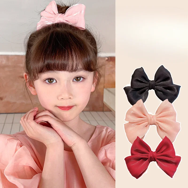 

Hair Bow Clips Sweet Ribbon Bowknot Hairpins for Children Headwear Yarn Bow Cute Hairpins Barrettes Kids Headwear Accessories