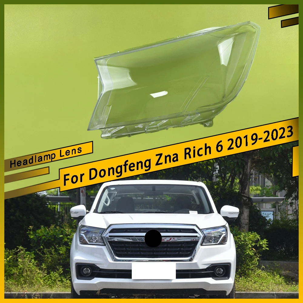 

For Dongfeng Zna Rich 6 2019 - 2023 Head Lamp Light Case Headlights Shell Mask Transparent Cover Lampshdade Headlamp Shell Glass