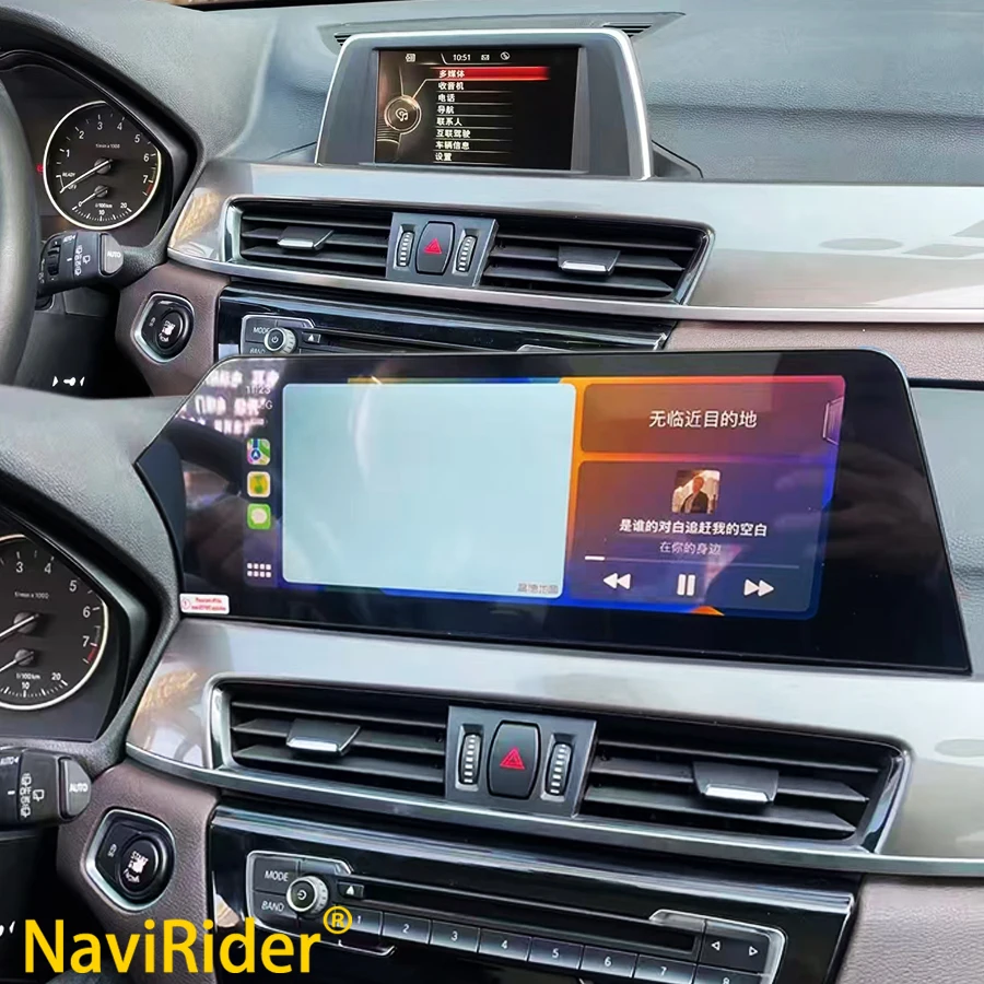 12.3 ''CarPlay ใบมีดสําหรับ BMW X1 F48 NBT X2 F49 F39 EVO 2016-2018 GPS 4G Android มัลติมีเดียนําทางเทป DSP สเตอริโอ