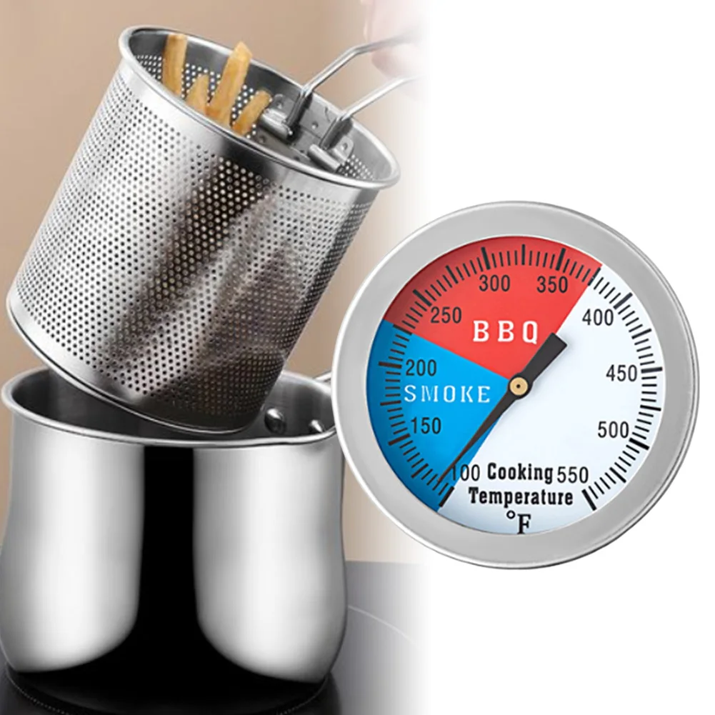 Stainless Steel BBQ Grill Thermometer: Accurate High-Temperature Cooking Guide Thermometer For Kitchen Home Baking Household