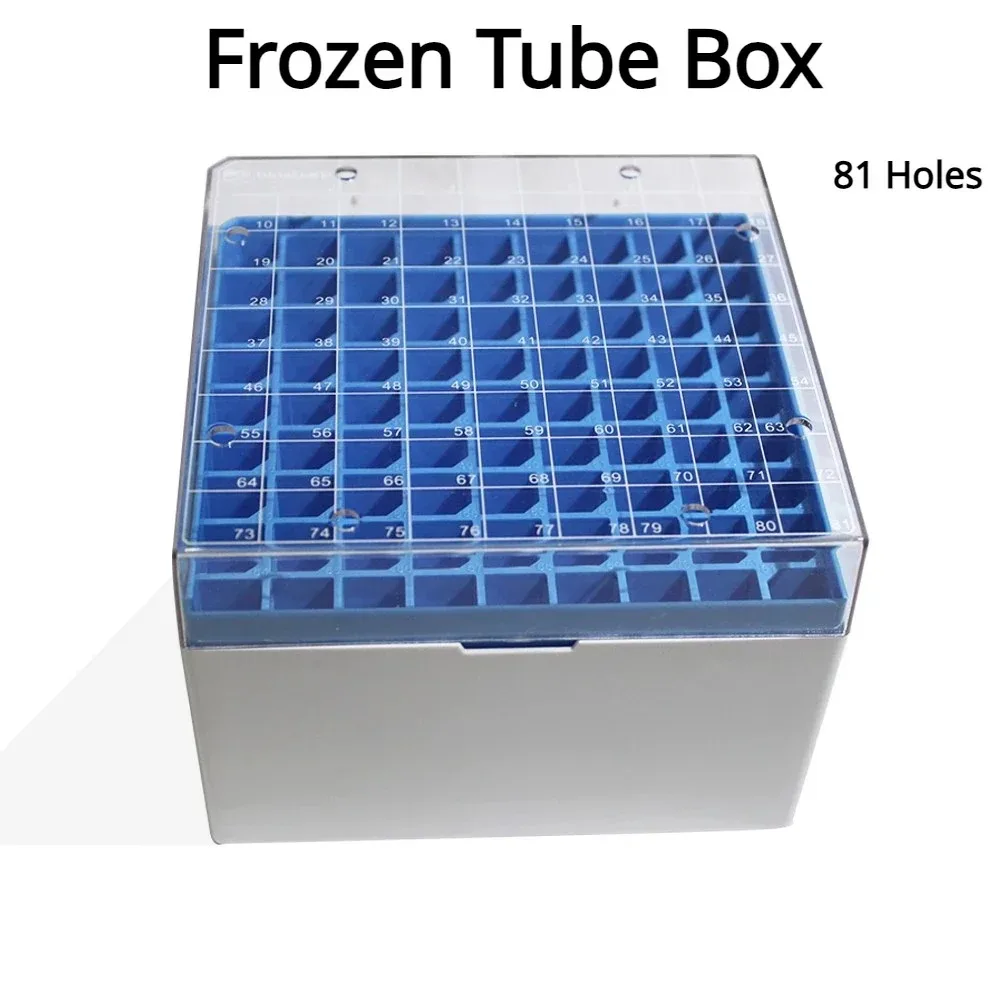PC 2ml 5ml Cryovial Storage Box with Digital Grid Lab Plastic Centrifuge Tube Holder Freeze Box for Laboratory 1pcs