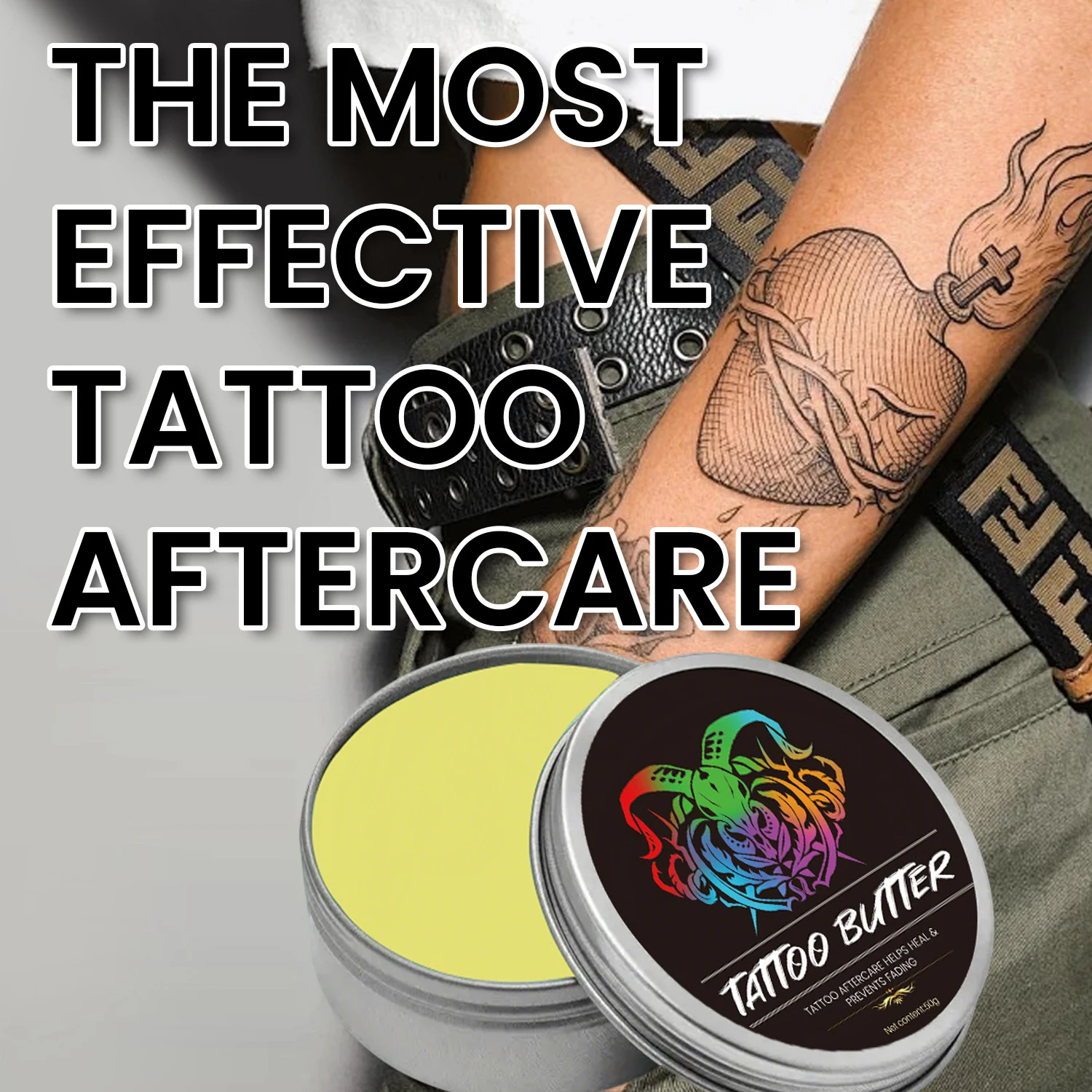 1-3 Pcs KVIFO Tattoo Aftercare Cream Tattoo Color Care Cream Protect Color Fading Smoothing Moisturizing Cream for Men and Women