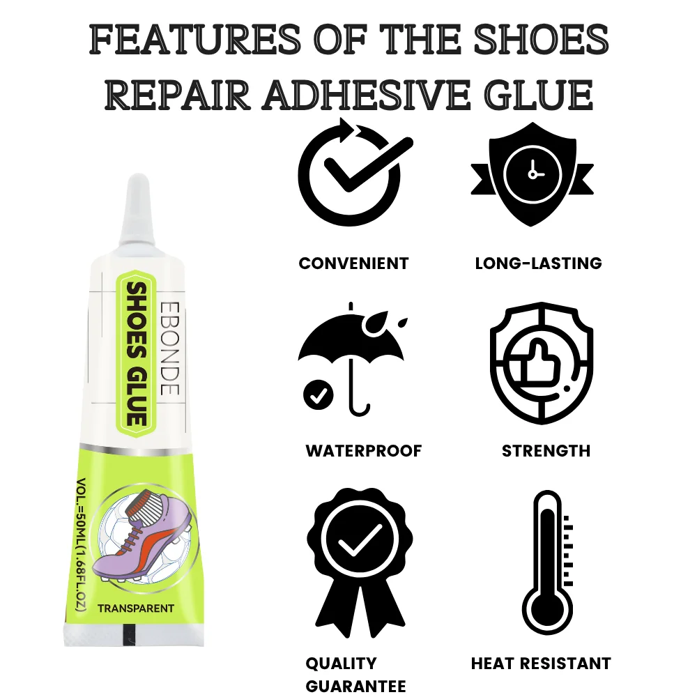 Super Strong Shoe Glues DIY Repairing Adhesive Universal Waterproof Washable for Sneakers Boot Leather Fast Repair Glue 15/50mL