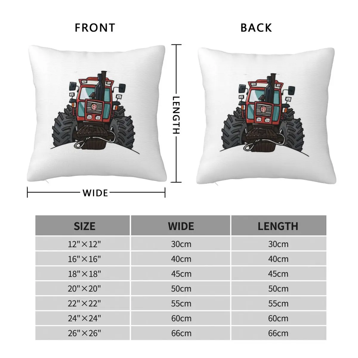 Fiatagri Tractor Farmer Pillowcase Polyester Linen Velvet Pattern Zip Decorative Throw Pillow Case Home Cushion Cover 45x45