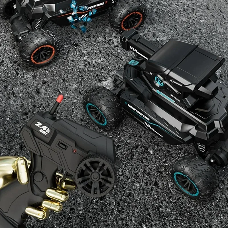 RC Drift Tank Toy Wielofunkcyjny pojazd opancerzony Zdalnie sterowana bomba wodna Samochód dla wielu graczy Konkurencyjny prezent Łatwy w użyciu - Pomarańczowy