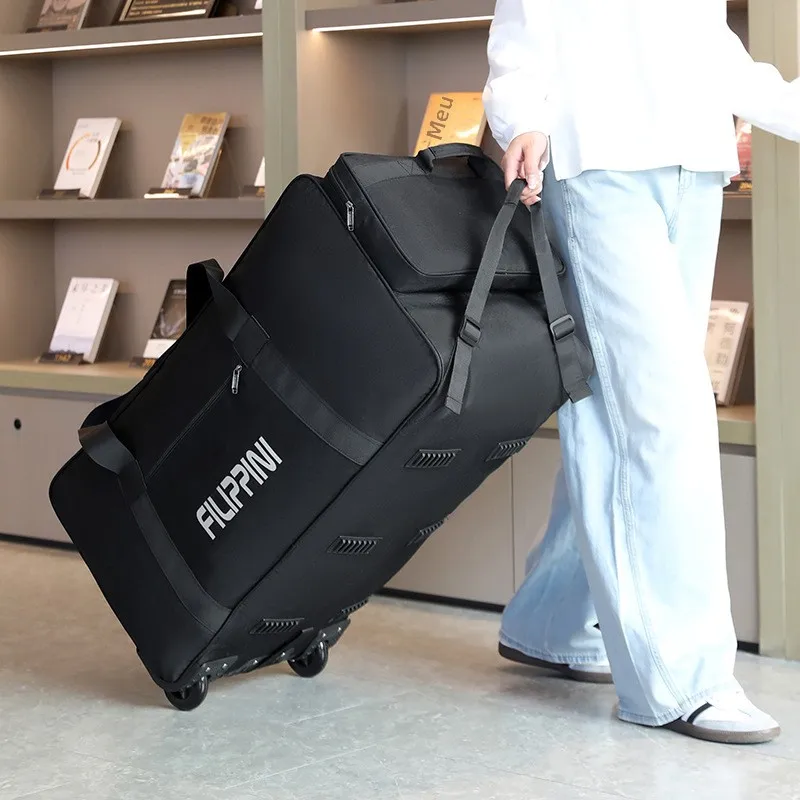 sac-de-voyage-en-tissu-oxford-unisexe-grande-capacite-double-bandouliere-pour-aeroport-pliable-avec-roulettes-collection-printemps-2026-couleur-unie
