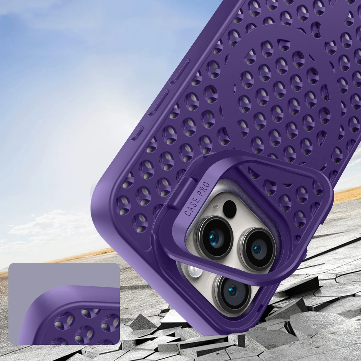 Natural Titanium lens holder magsafe charging phone case for iPhone 15 14 13 12 11 Pro Max magnetic heat dissipation soft cover
