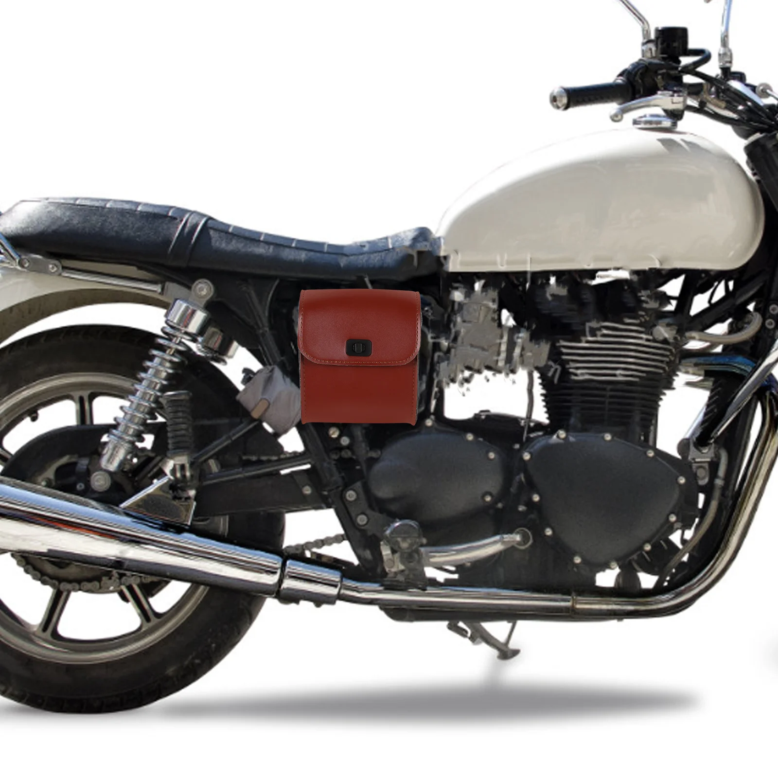 

Waterproof Motorcycle Bag Heavy Duty Weather Resistant Saddle Bag for Bike Side Storage Tool Carrier Tool Case