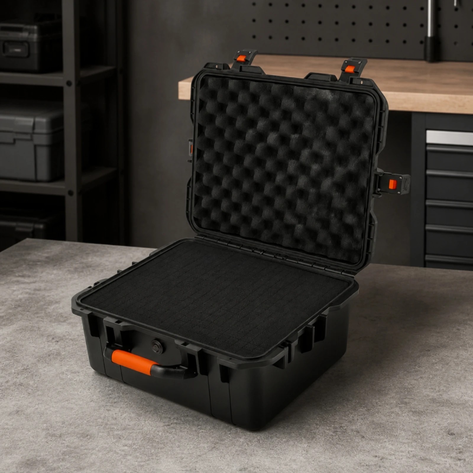 Safeguarding Case with Handle Portable Hardhard-Shell Container Hard Storage Box Impact-Resistant Anti-Fall for Outdoor
