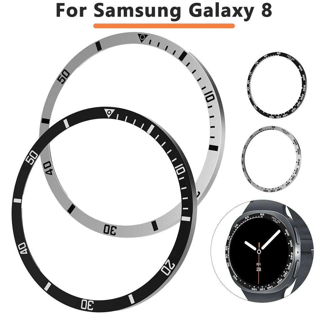 Für Samsung Galaxy Watch 8 44 mm 40 mm Lünette Ringabdeckung Edelstahl Schutzhülle Smart Watch Schutzrahmen