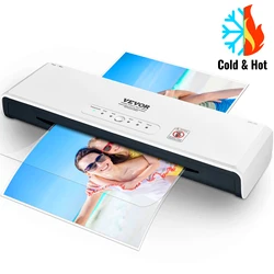 VEVOR 13-inch Laminating Machine 4 Rollers Hot & Cold Thermal Laminator Quick Warm-up Laminating Machine for Home Office School