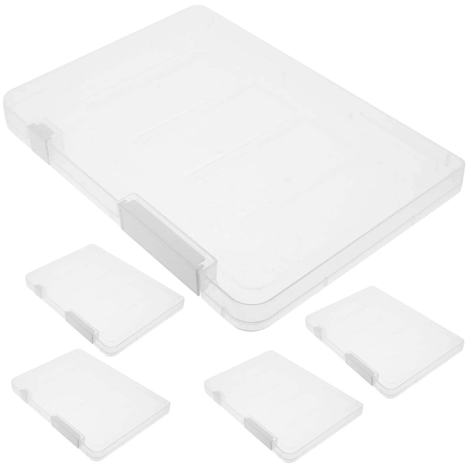 Caja de almacenamiento de 5 uds., capacidad de Material PP, tarjetas de juego, fotos, postales, organizador portátil, ligero, único, ocasión especial