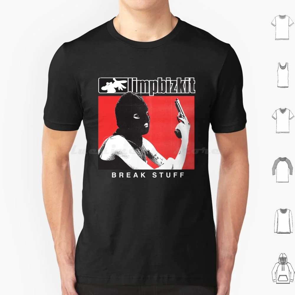 Break Stuff Camiseta de algodón para hombres y mujeres DIY estampado Limpbizkit 90s Limp Bizkit Nu Metal Rap Core 90s Break Stuff Woodstock 99 Wes