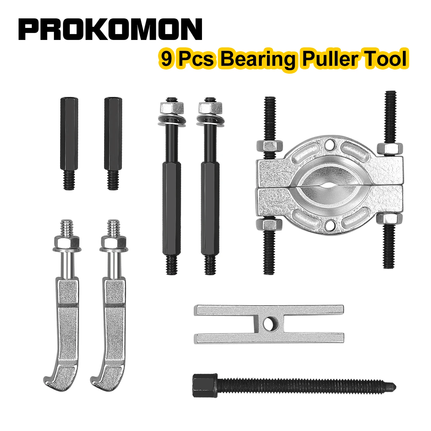 9Pcs Separator Combination Set Bearing Splitter Mechanical Double Disc Puller Chuck Gearbox Outer Bearing Remover Tool