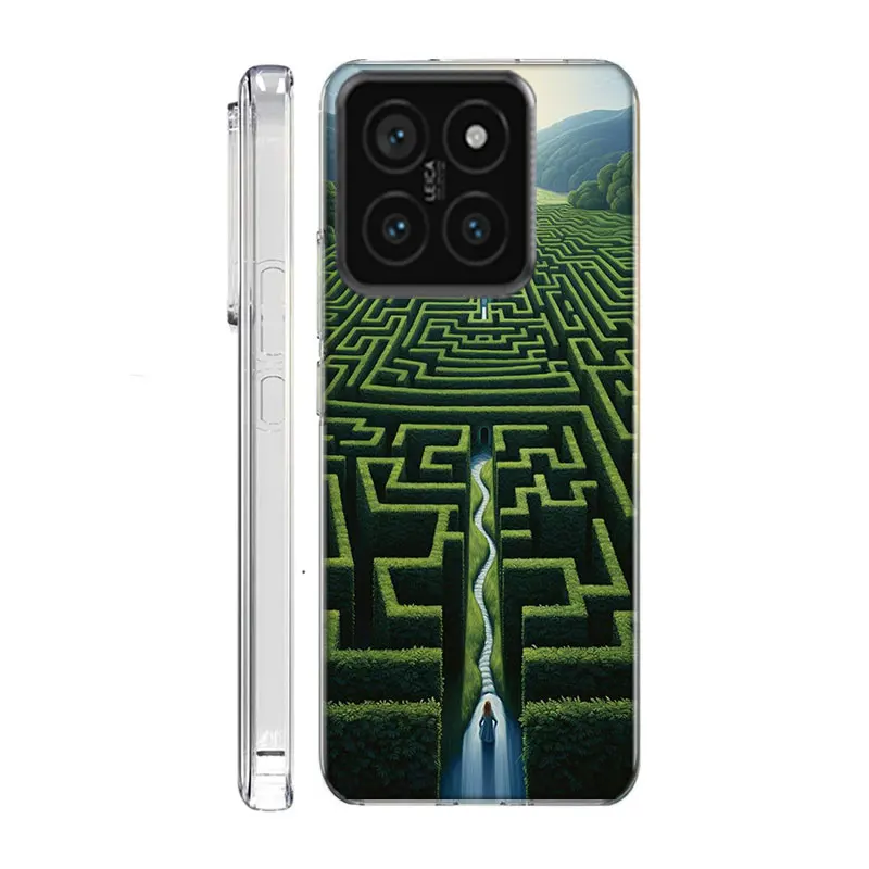 Ancient Maze Clear Phone Case For Xiaom Mi 12 12T 11T 10T 9T 13 11 10 9 8 Lite CC9 CC9E Pro 6X 5X A1 A2 A3 Cover Coque