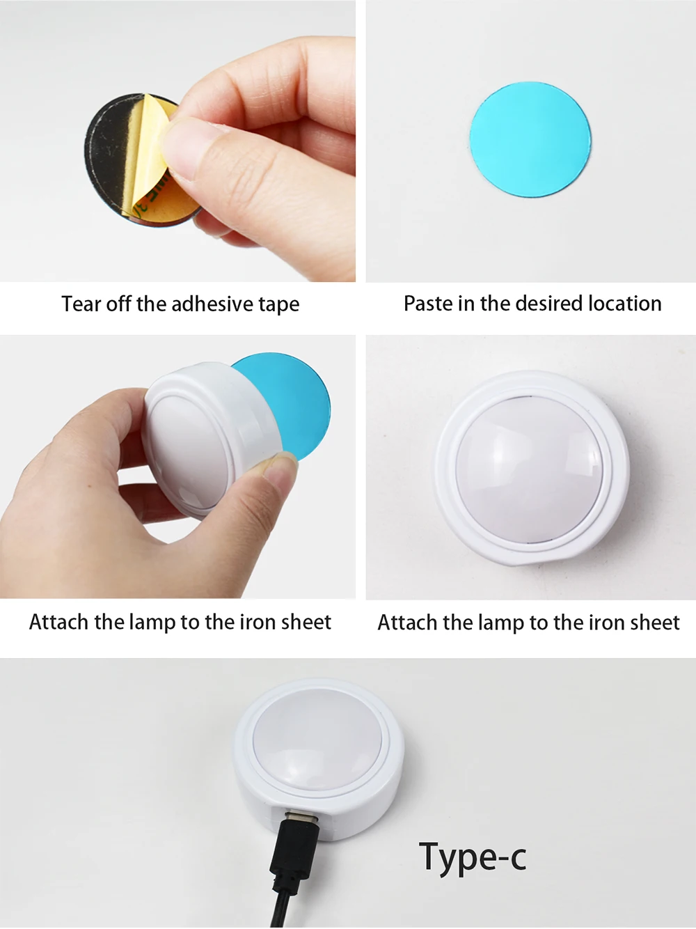3/6 PCS LED Puck Light RGB 16 Colors Dimmable Under Cabinet Light USB Rechargeable Wine Cabinet Light with Remote Control