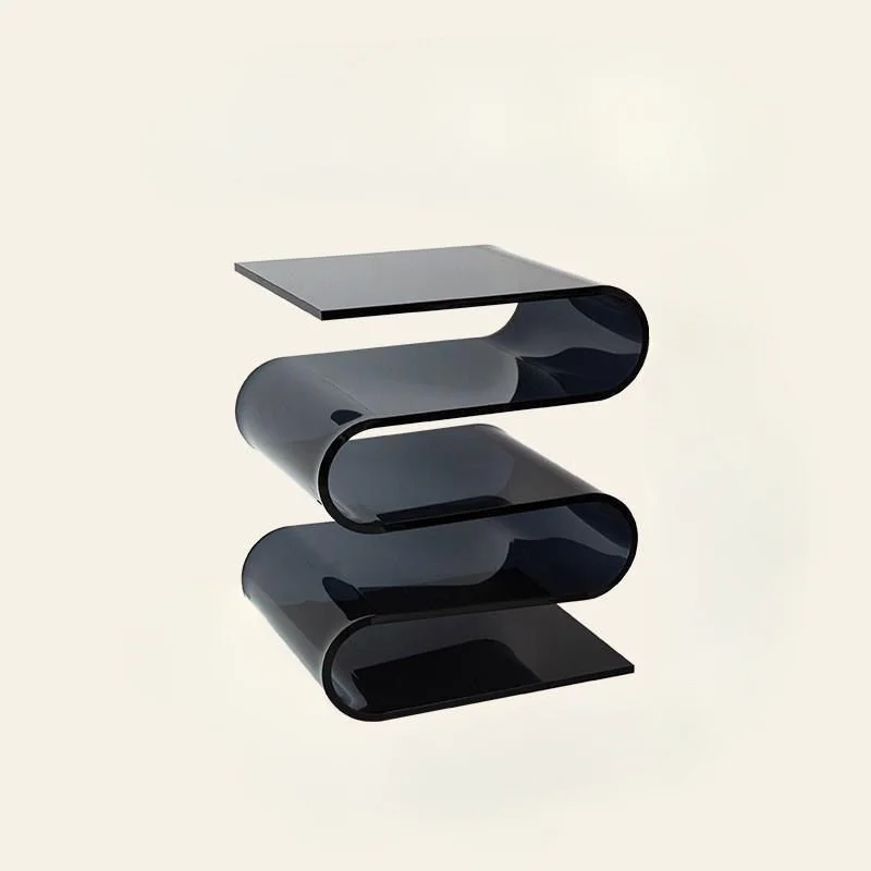 Nordic Transparent Book Shelf Acrylic Personality Side Table Living Room Furniture Home Decor Small Bookshelf Magazine Rack