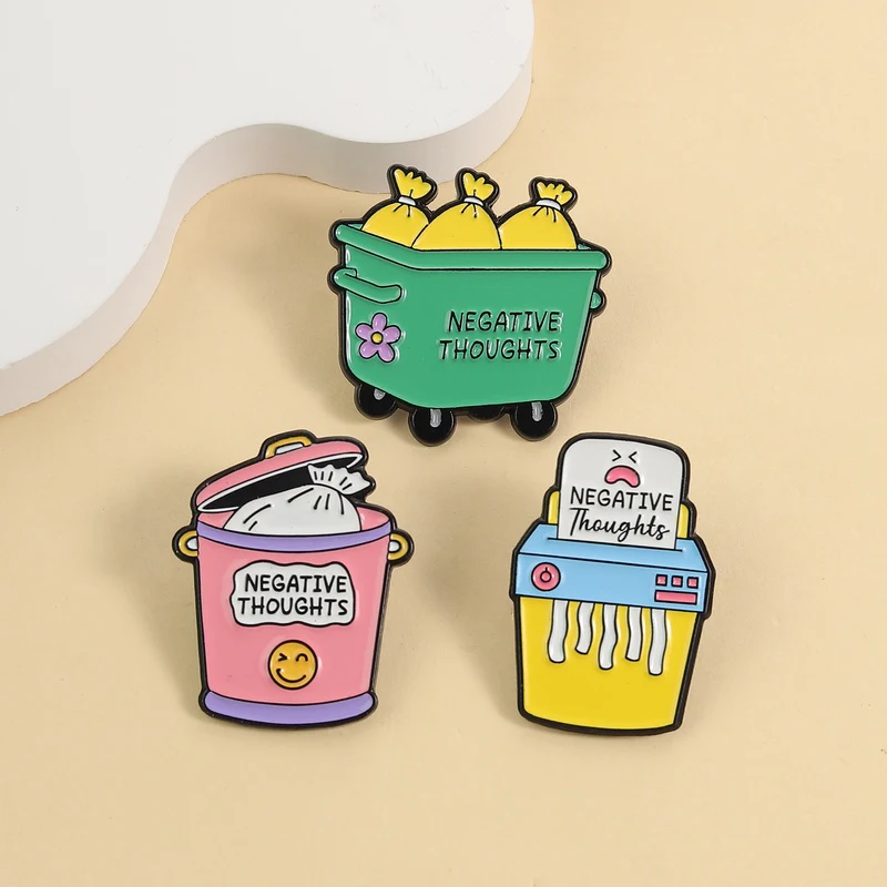 ADHD Mental Health Awareness Enamel Pin Overthing Club Social Introvert Autism Neurodiversity Brooches Lapel Badge Jewelry Gifts - view 5