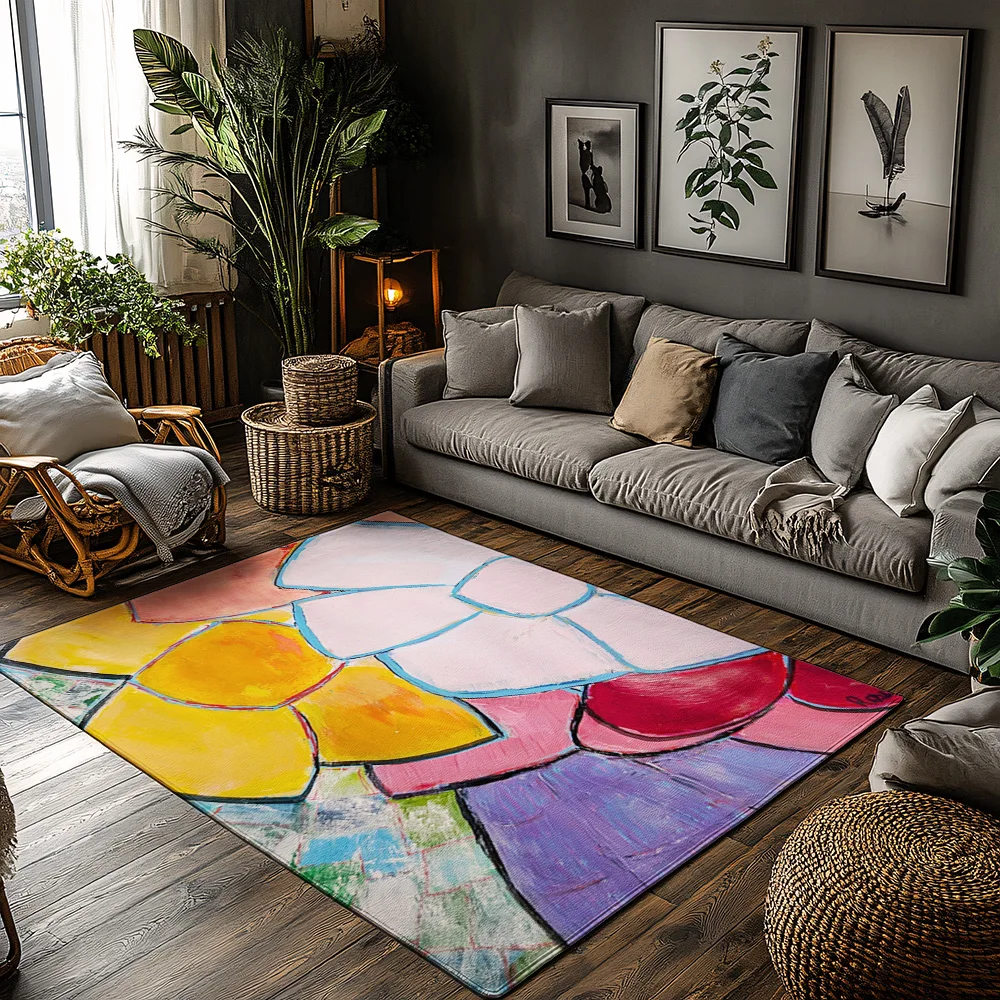 

Уютный напольный коврик Входной коврик Моющийся коврик Мягкий домашний декор Коврик Нескользящий Современный абстрактный узор Крытый Открытый напольный коврик