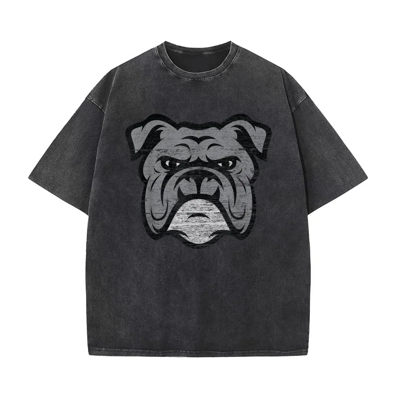 

Funny Cool Bulldog Dog lover Gifts Idea Cotton Luxury Brand Men's T-shirts O-neck Tshirt Oversized Art Graphic Clothing Printed