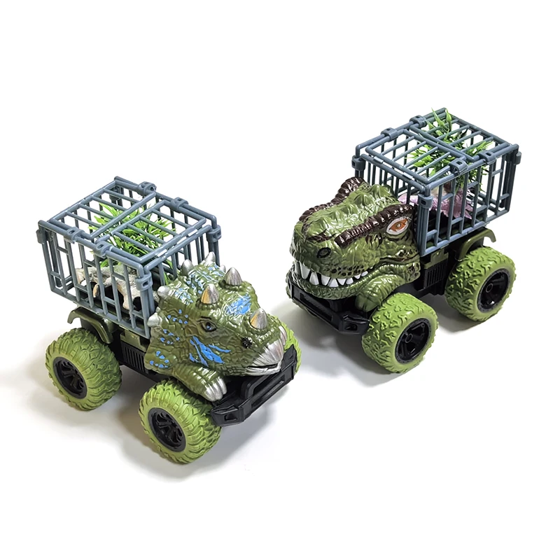 Inertia Car Dinosaur Truck Toys Monster Truck Transport Truck Toys with Dino Figures for Boys Toddlers T-Rex Dinosaur Games