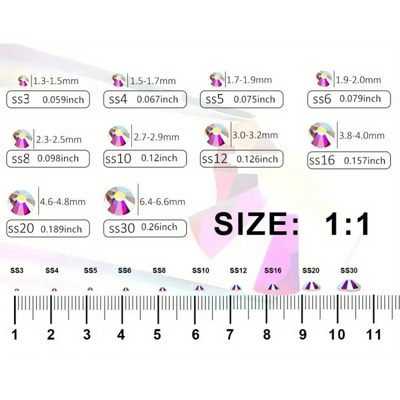 السائبة بالجملة بريق سيام AB الإصلاح الراين كريستال اكسسوارات للملابس والأحذية والتنانير والحقائب وحافظات الهاتف والزينة #5