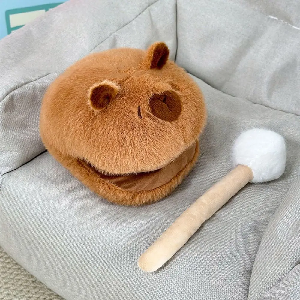 سمكة كابيبارا الخشبية القطيفة، سمكة خشبية محشوة، دمى كابيبارا القطيفة القابلة للتآكل، ناعمة للأم والطفل