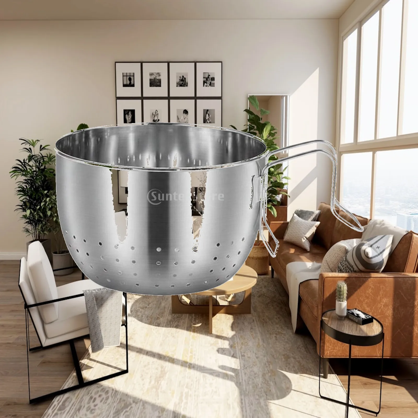 Stainless Steel Sink Strainer Basket for Kitchen Drain Large Colander with Hanging Hook for Veggies