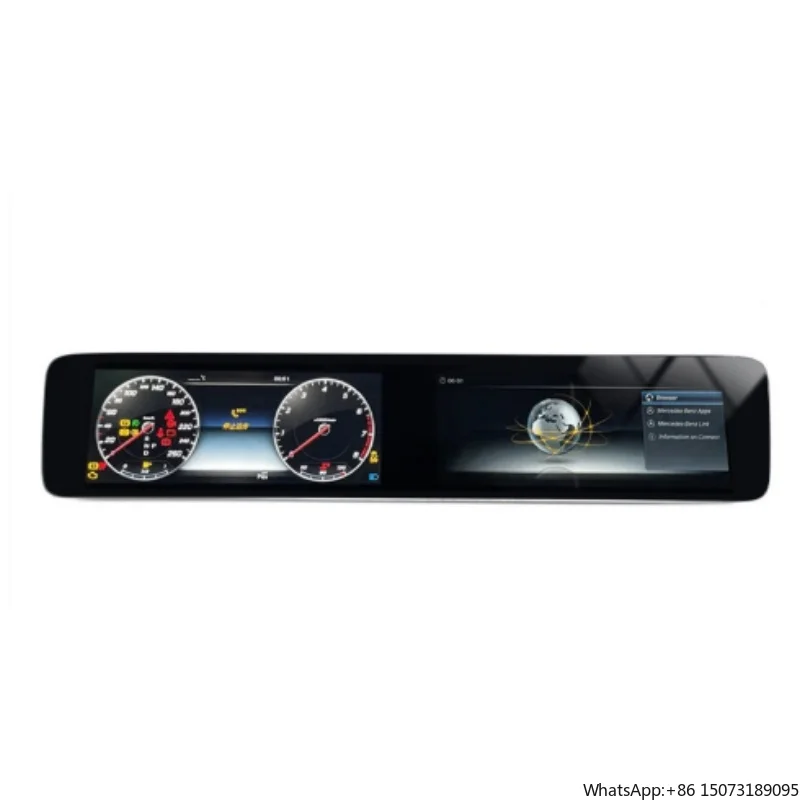 For - W213 E300 E200 Central Control Large Screen Dual Digital Cluster Panel LED Instrument Speedometer LCD Display