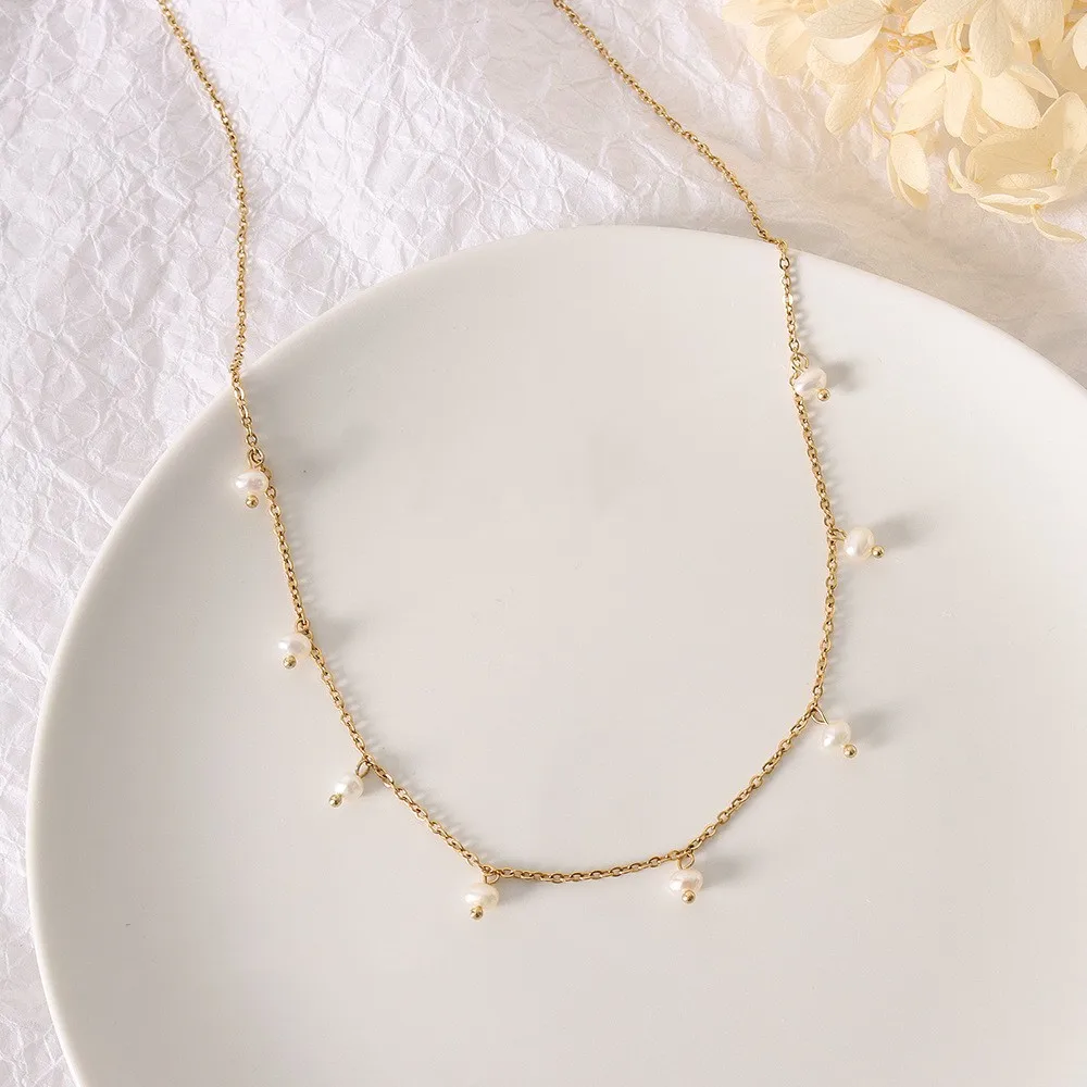 

Korean Fashion Pearl Chain Choker Necklace for Women Girls 2022 Trend Jewelry Necklace Bridal Engagement