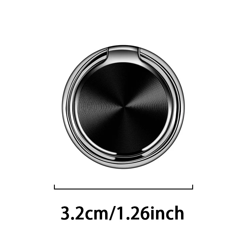Mobile Phone Metal Finger Ring Holder Folding Round Ring Car Mount Desktop Back Sticker Stand for iPhone 17 16 15 Xiaomi Samsung