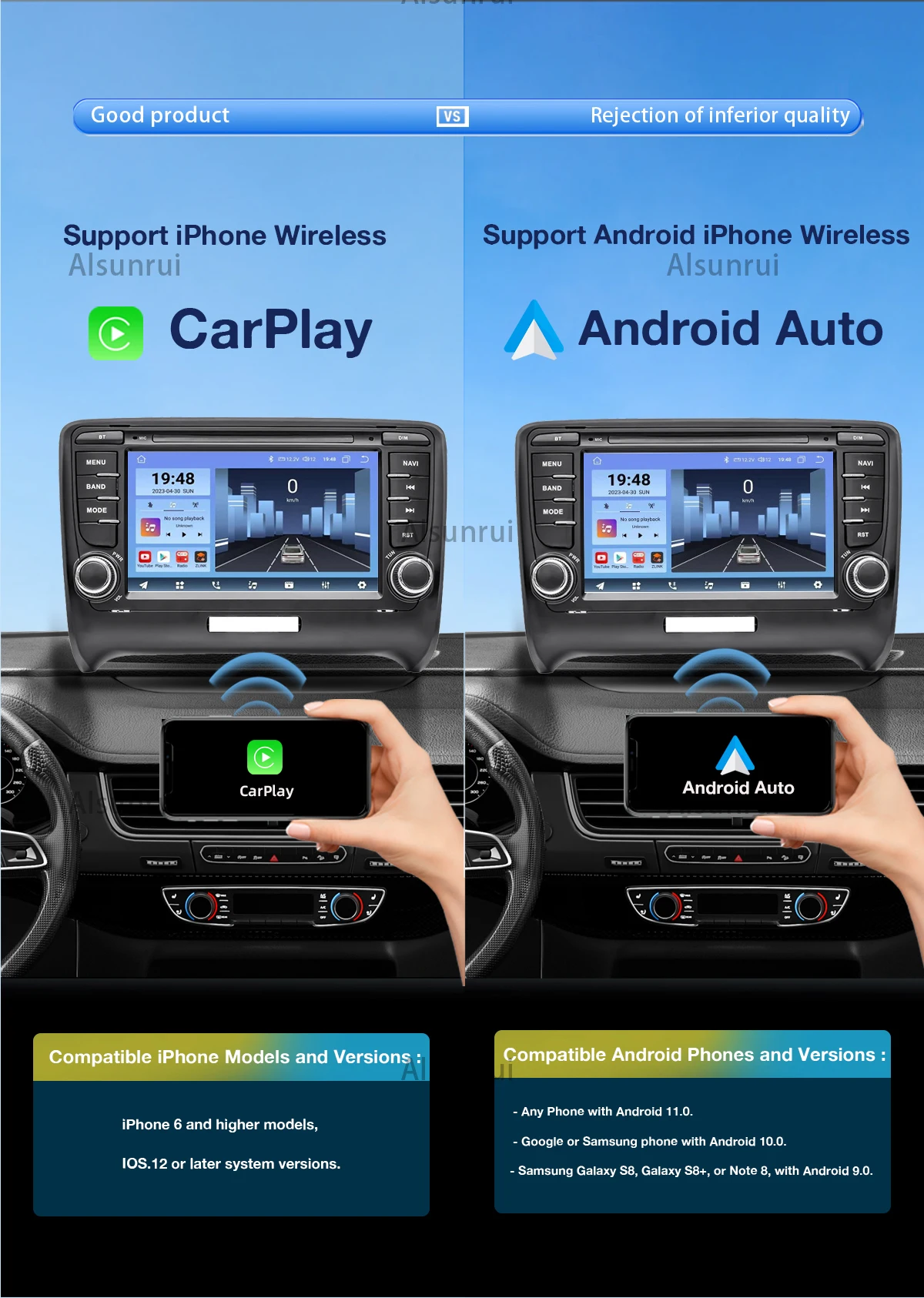 4G Carplay 2 Din Radio samochodowe Android 13 dla AUDI TT MK2 8J 2006 2007 2009 2010 2011 2012014 multimedialne Stereo nawigacja GPS