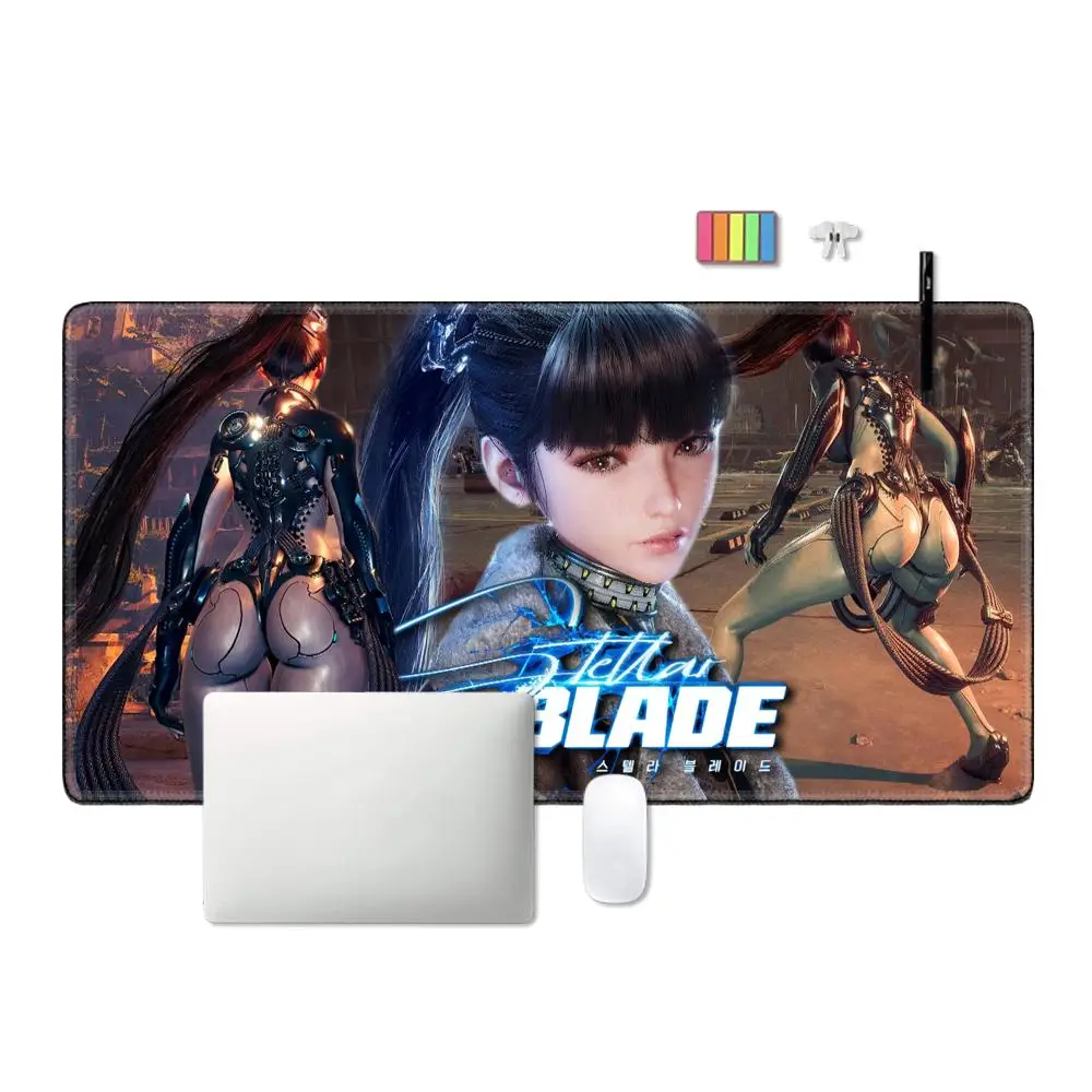 Mouse Pad Large rubber mouse pad with lock edge computer gamer HD Stellar Blade printing desk pad keyboard pad