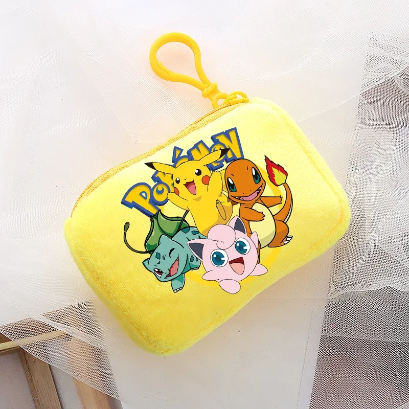 Pokemon Pikachu portamonete portafogli carini Cartoon Anime stampa grafica Mini borsa portafoglio portatile pochette regali per feste di compleanno