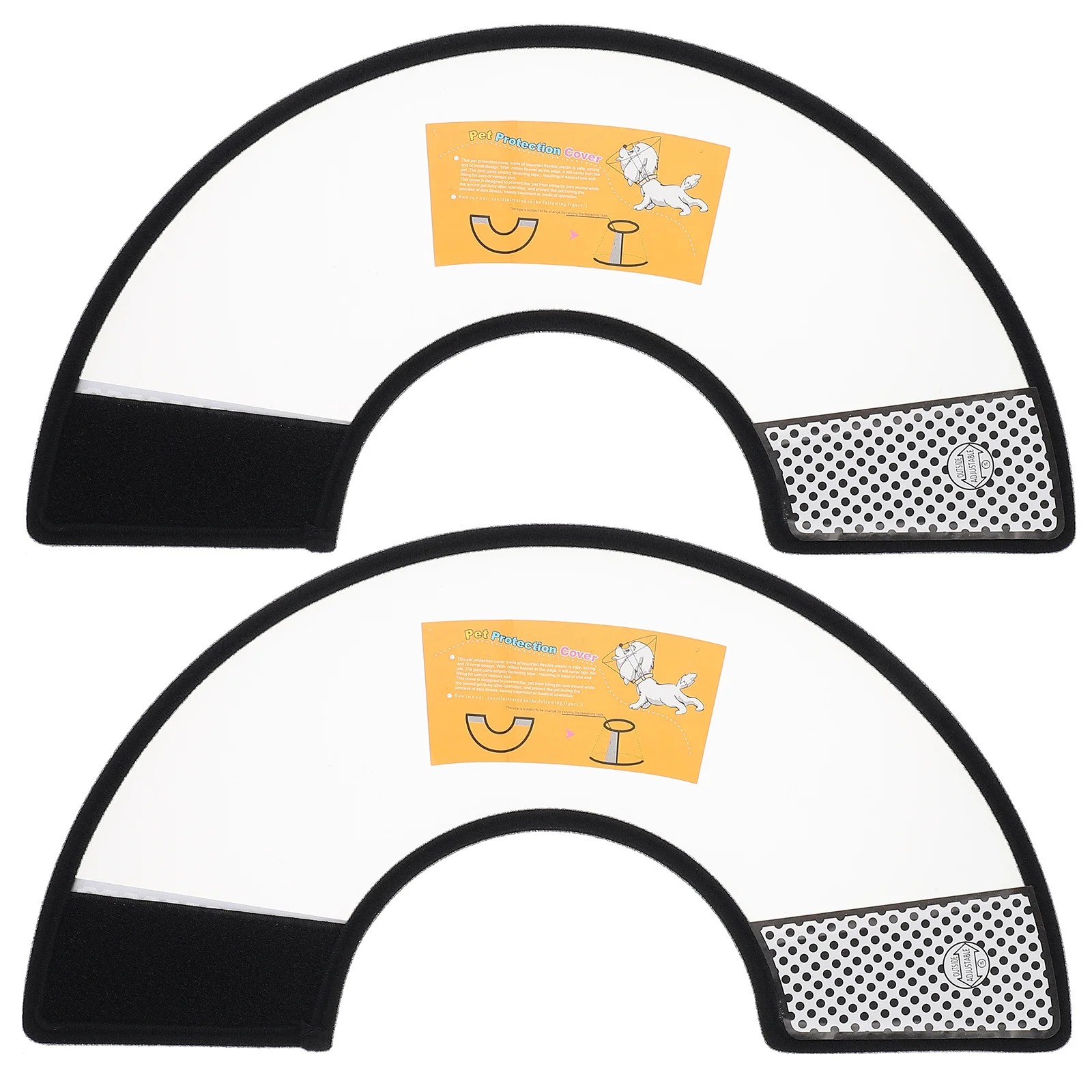 

2pcs Cat Recovery Collars Protective Neck Circles Breathable Soft Pet Post Surgery Elizabethan Collar