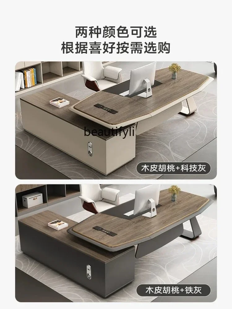 PG46Office boss desk, large desk, office desk and chair combination manager, president desk